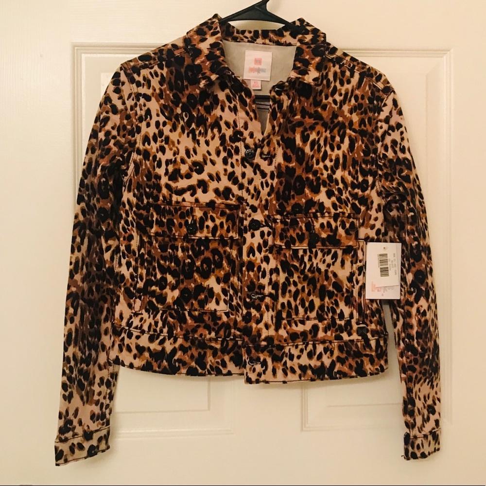 Leopard Print Jean Jacket- LuLaRoe